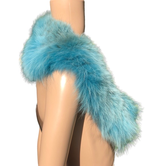 St. John Couture NWT blue lynx collar - Picture 3 of 11